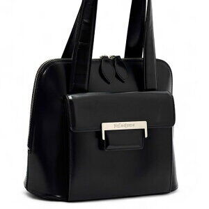 SAINT LAURENT Yves Handbag Black Leather